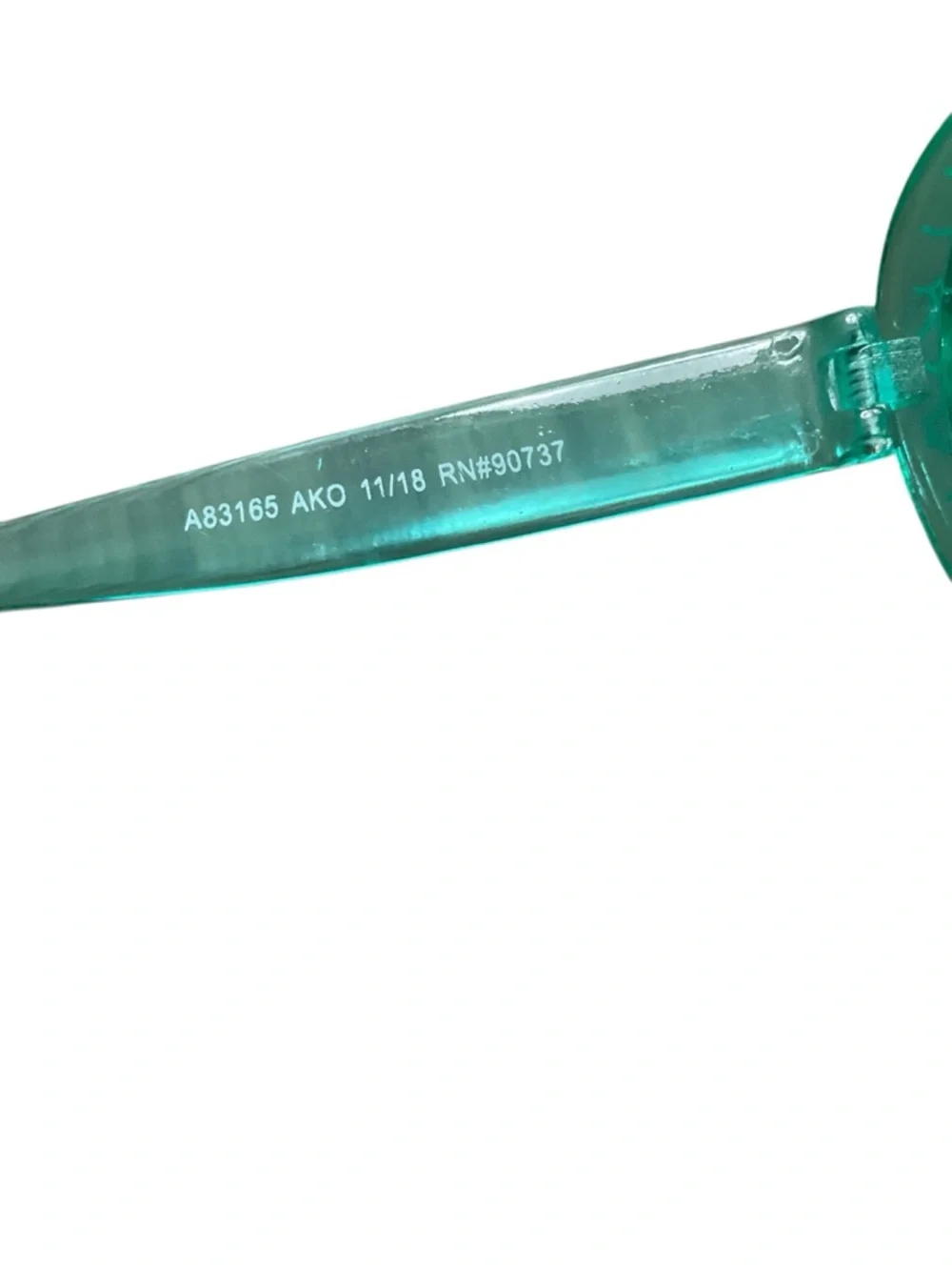 Limited Too Teal Mermaid Scale Sunglasses with Green Sequin Case EUC